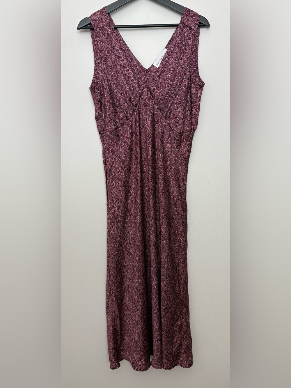 Self Contrast Maxi Pullover Sleeveless V Neck Maroon Dress Size 2 Sku# 42